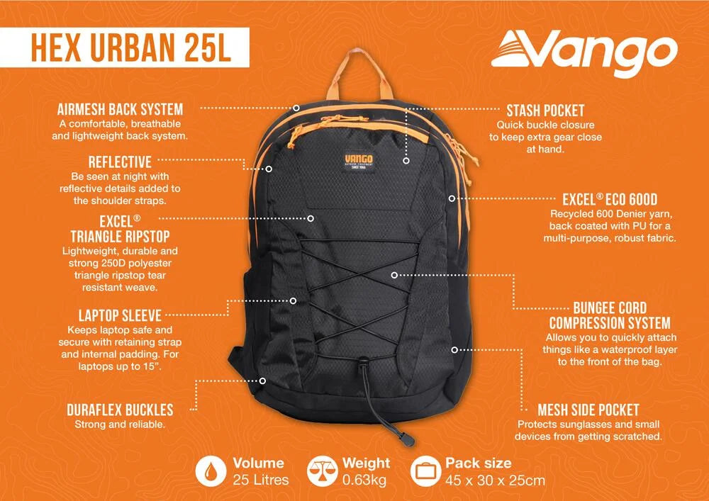 Vango Hex Urban 25L Black