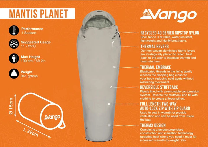 Vango Mantis Planet Grey Flannel