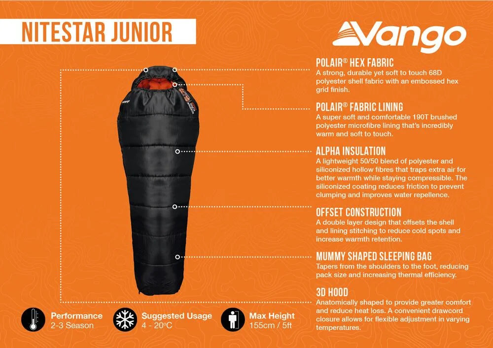 Vango Nitestar Alpha Junior Pirate Black
