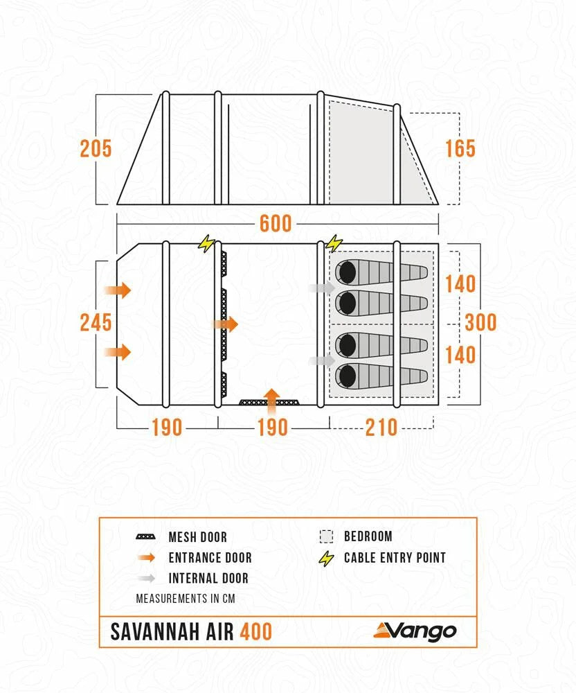 Vango Savannah Air 400 Package