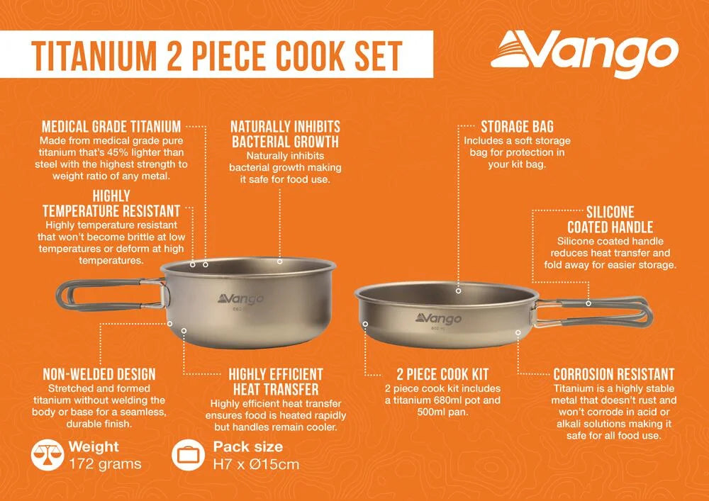 Vango Titanium 2 Piece Cook Set