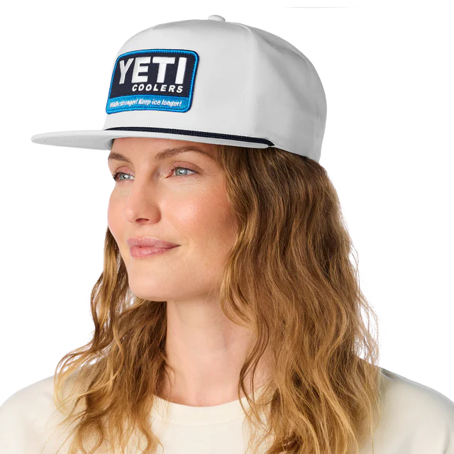 YETI Wildly Stronger 20 Flat Brim Rope Hat White