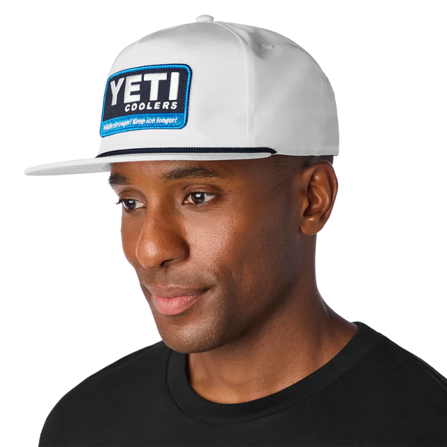 YETI Wildly Stronger 20 Flat Brim Rope Hat White