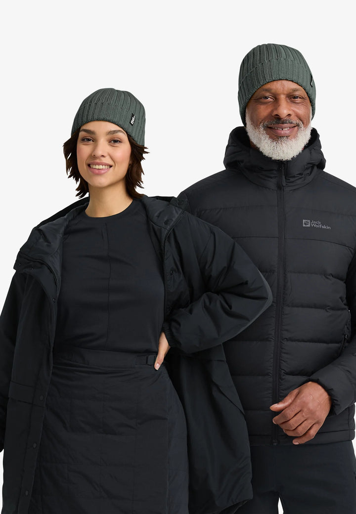 jack Wolfskin Rib Knit Beanie Slate Green