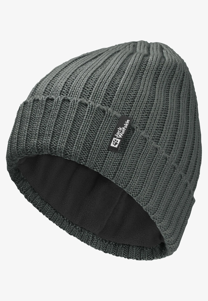 jack Wolfskin Rib Knit Beanie Slate Green