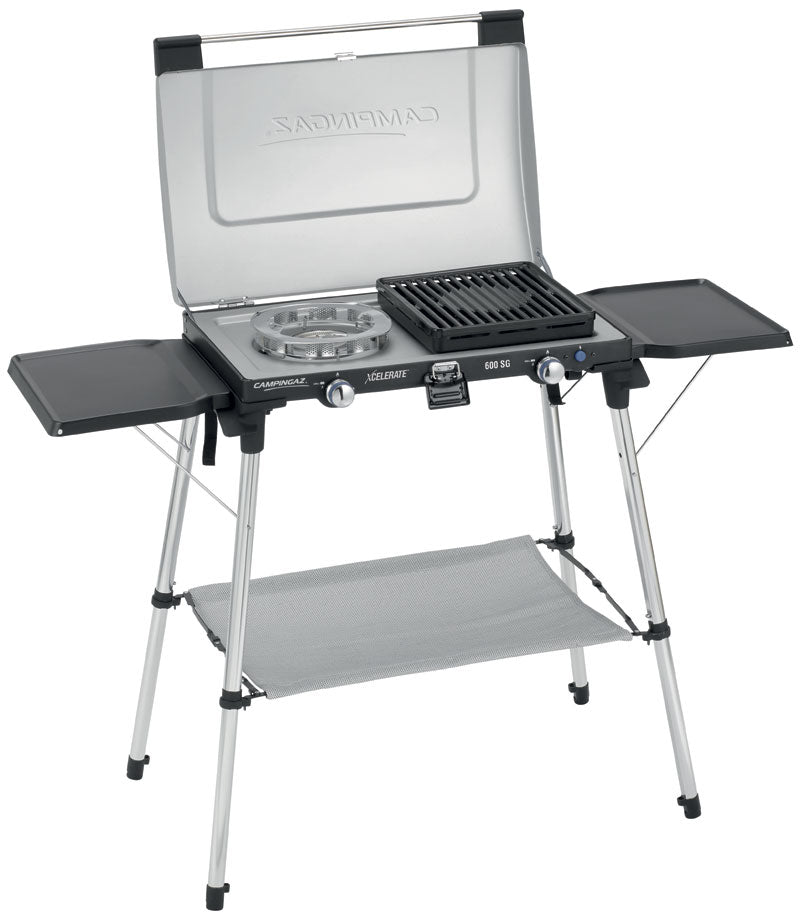 Campingaz 600-SG Two Burner Stove With Stand and Griddle Plates