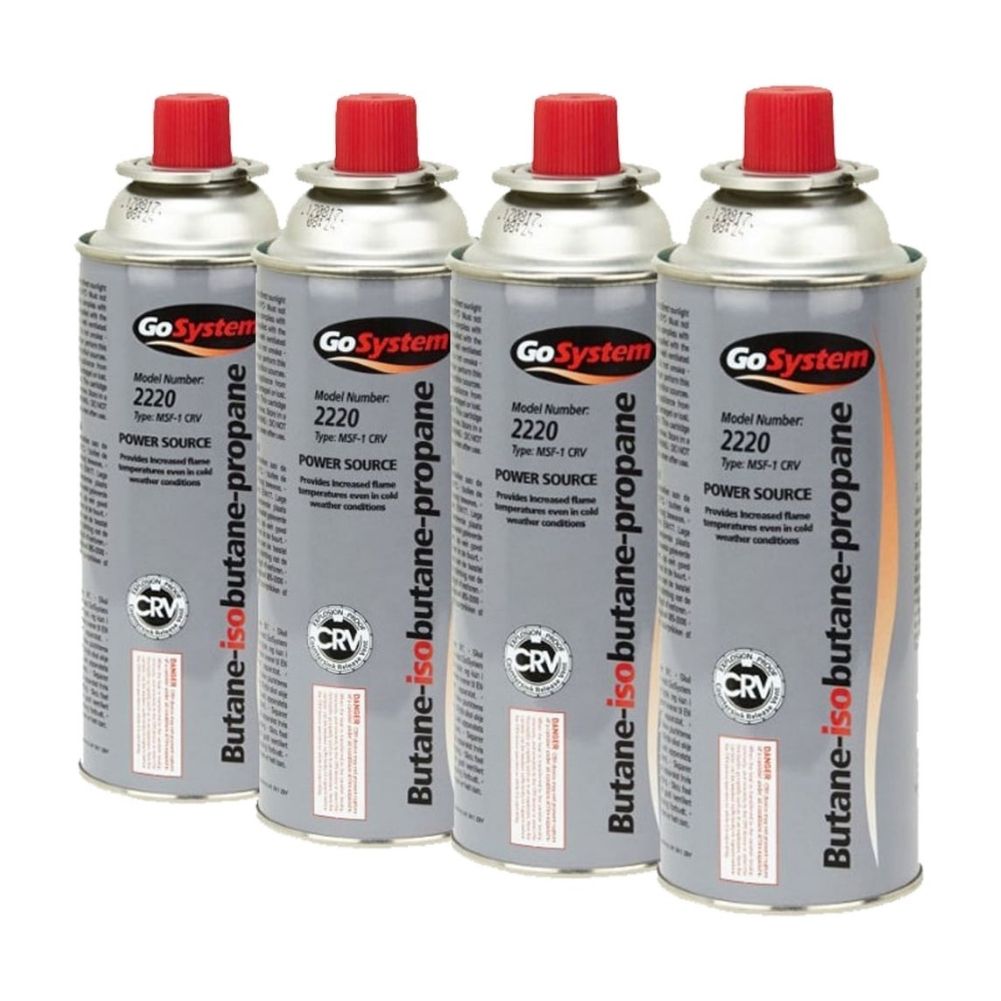 GoSystem Bayonet Butane Cartridge 227g Pack 4