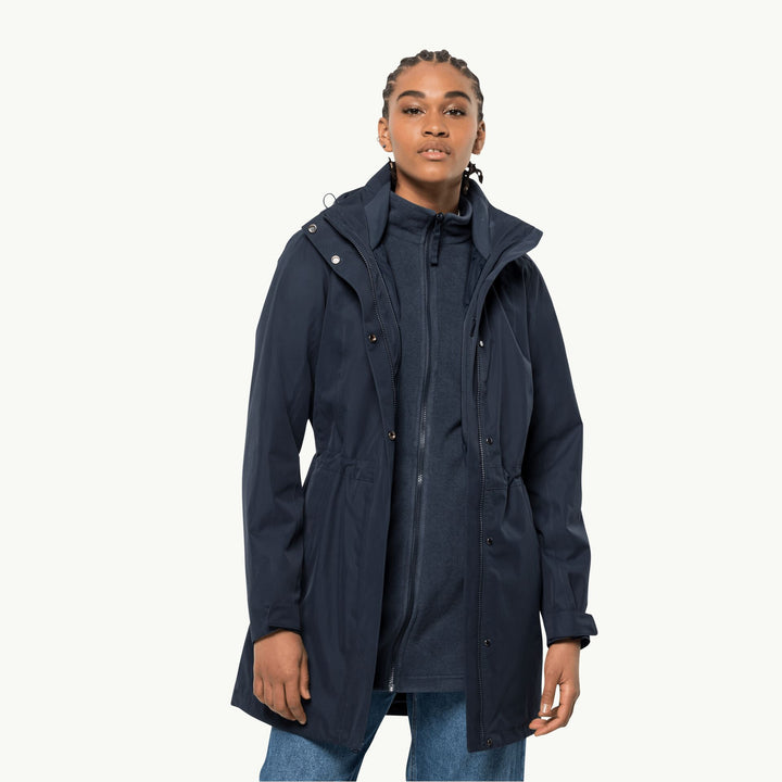 Jack Wolfskin Ottawa Coat 3 in 1 Womens Night Blue