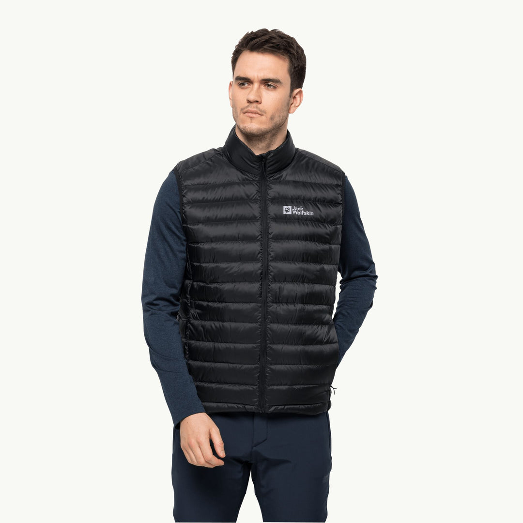 Jack Wolfskin Pack And Go Down Vest Mens Black.