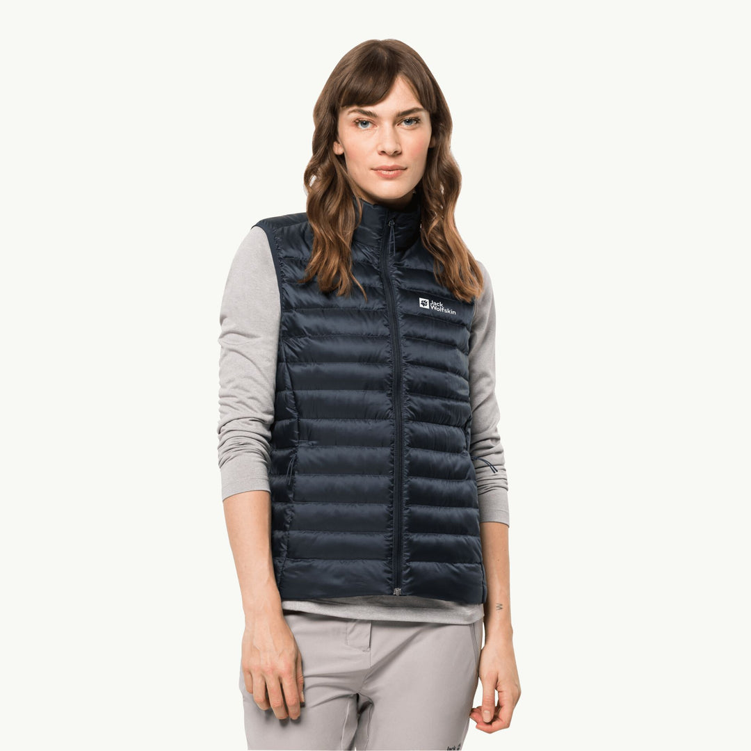 Jack Wolfskin Pack And Go Down Vest Womens Night Blue.