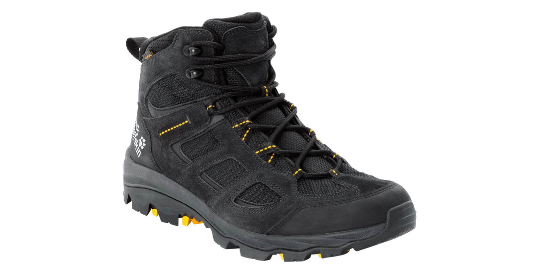 Jack Wolfskin Vojo Hike 3 Texapore Mid Mens Black Burley Yellow