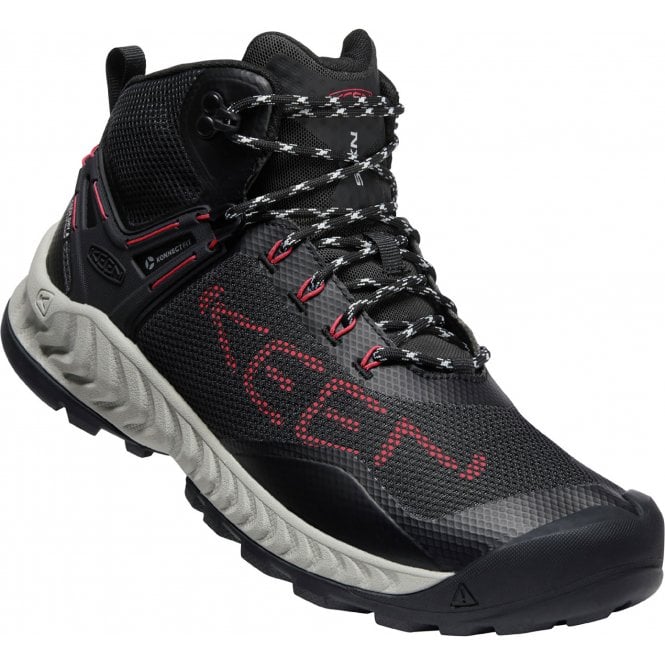 Keen Nxis Evo Mid Mens Waterproof Boots Black/Red Carpet