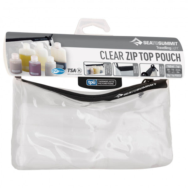 Sea To Summit TPU Clear Zip Top Pouch With 6 Bottles